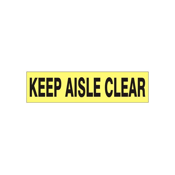 Keep Aisle Clear Pressure Sensitive Decal - PD-4401