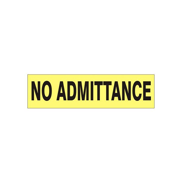 No Admittance Pressure Sensitive Decal - PD-4707