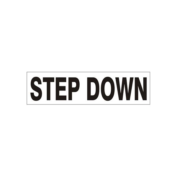 Step Down Pressure Sensitive Decal - PD-7122