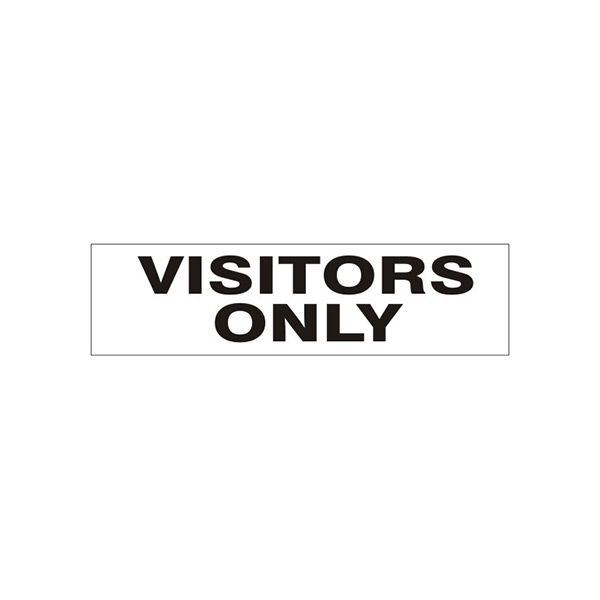 Visitors Only Pressure Sensitive Decal - PD-8704