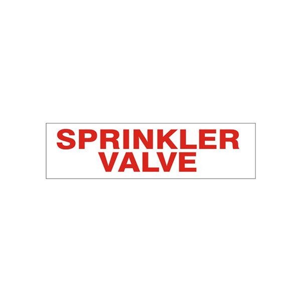 Sprinkler Valve Pressure Sensitive Decal - PD-9902