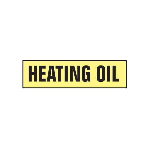 Heating Oil Pressure Sensitive Decal - PD-9953