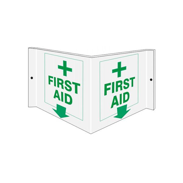 Three dimensional First Aid With Cross - Projecting Wall sign - PWS-5