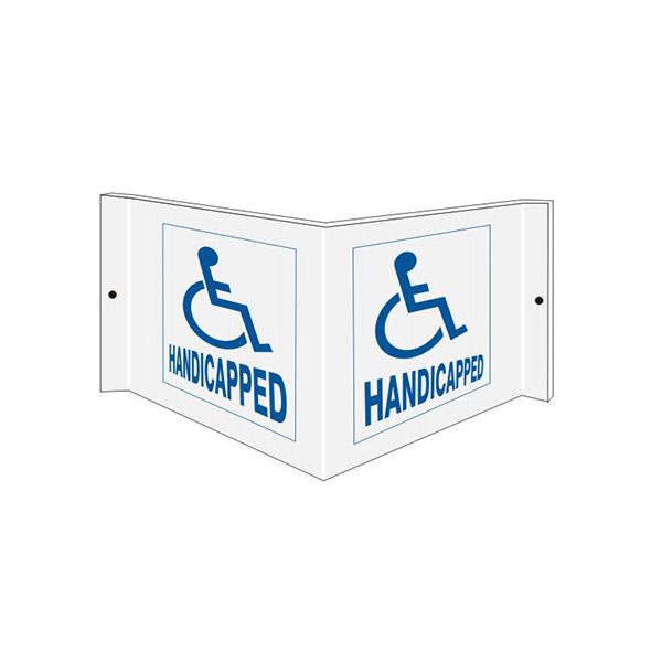 Three dimensional Handicapped With Symbol - Projecting Wall sign - PWS-6