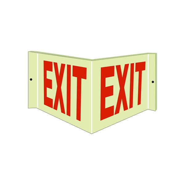 Three dimensional Exit Glow Projecting Wall sign - PWSGL-1