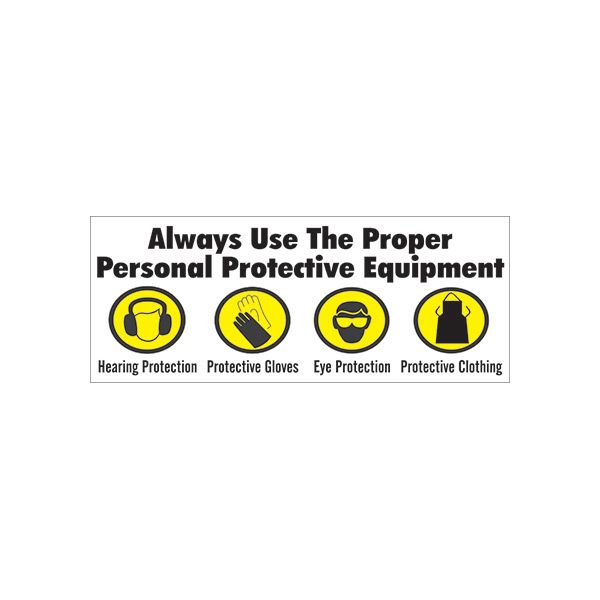 On The Job Safety Begins Here banner. - SB-345