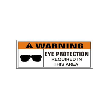 Warning! With Exclamation Mark Symbol Eye Protection Required In This banner., Banner, 24X60 Warning! With Exclamation Mark Symbol Eye Protection Required In This banner. - SB-423