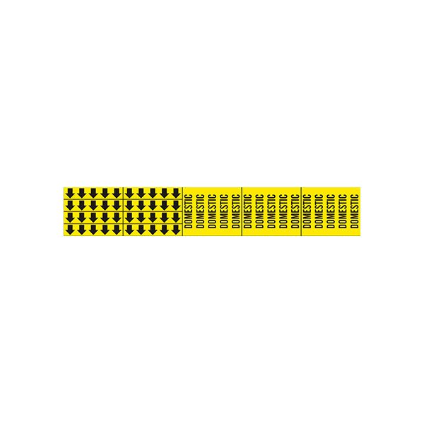 Domestic - Pipe Marker With Arrows sign - P-042-F