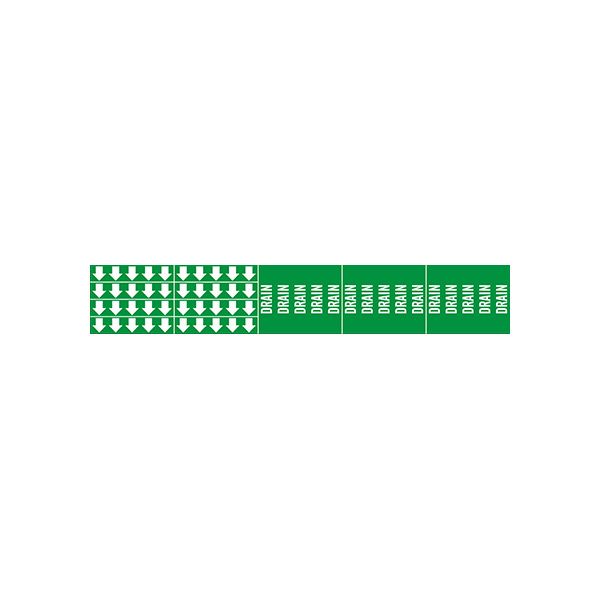 Drain - Pipe Marker With Arrows sign - P-043-F