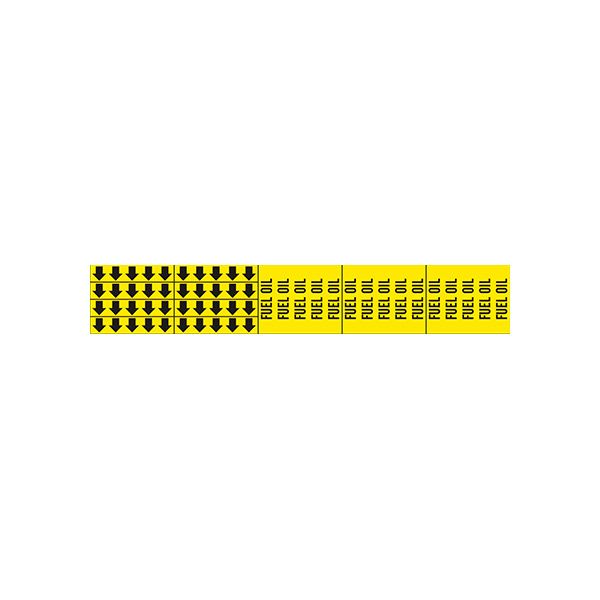 Fuel Oil - Pipe Marker With Arrows sign - P-060-F