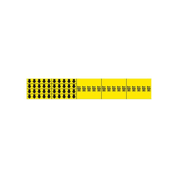 Hot - Pipe Marker With Arrows sign - P-076-F