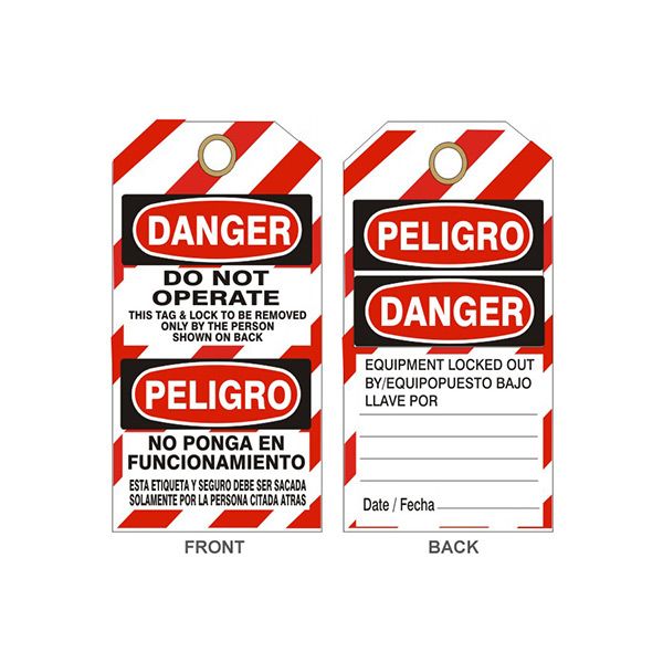 Danger Do Not Operate - This Tag And Lock To Be Removed Tags, Rigid Vinyl, 6X3