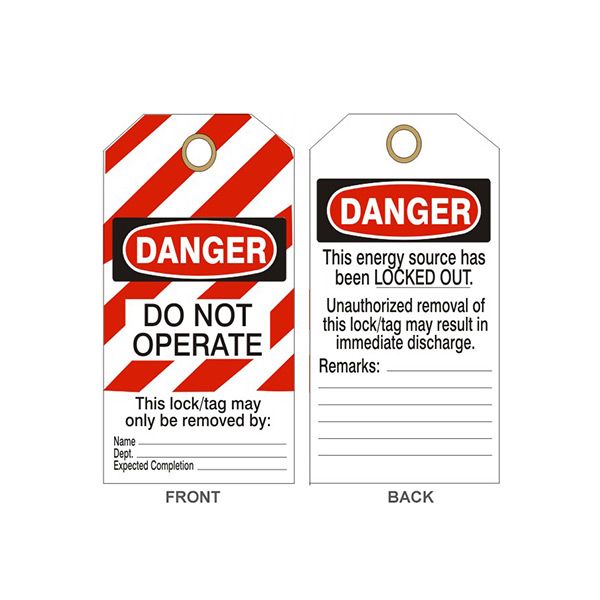 Danger Do Not Operate This Energy Source Has Been Locked Out Tags, Rigid Vinyl, 6X3