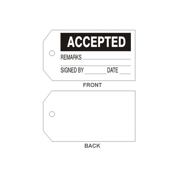 Accepted Tags, Tagboard, 6.125X3
