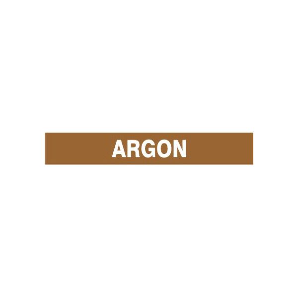 Argon - Pipe Marker sign, Adhesive Vinyl, 1.125X8
