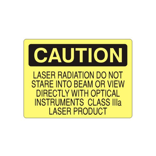Caution: Laser Radiation Do Not Stare Into Beam Or View Directly sign, Aluminum (.040), 10X14