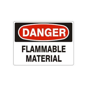 Danger: Flammable Material - D-962543 Danger: Flammable Material, Plastic (.040), 14X20