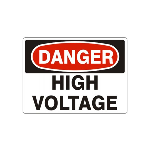 Danger: High Voltage, Plastic (.040), 7X10