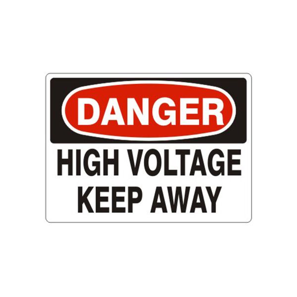 Danger: High Voltage Keep Away, Plastic (.040), 14X20
