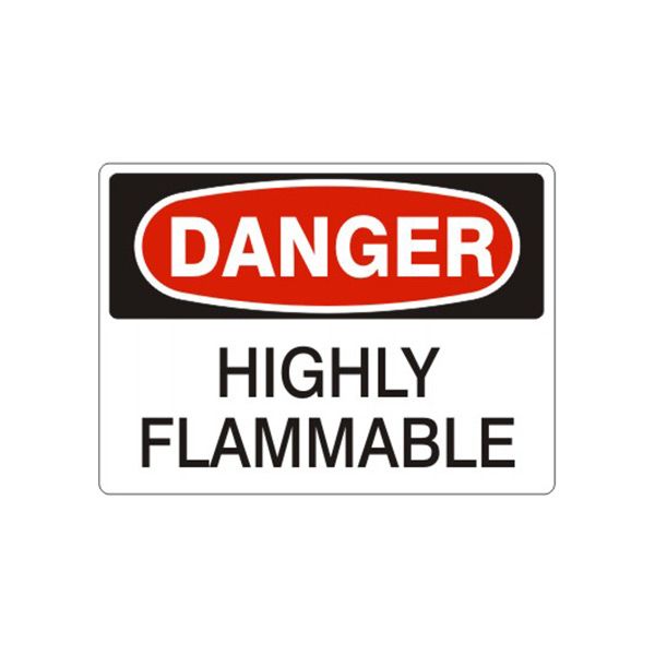 Danger: Highly Flammable, Plastic (.040), 7X10