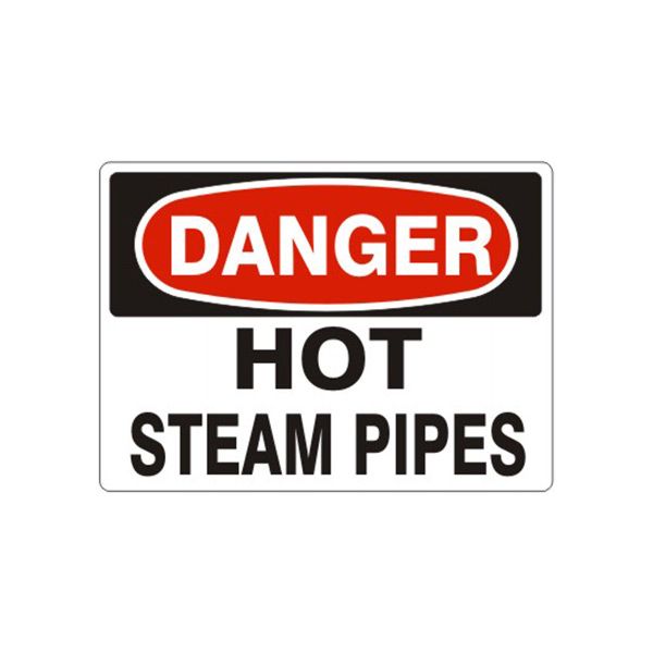 Danger: Hot Steam Pipes, Plastic (.040), 10X14