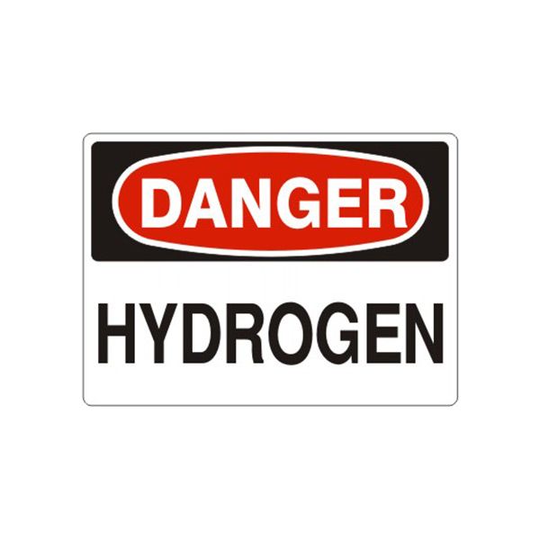 Danger Hydrogen sign, Aluminum (.040), 14X20