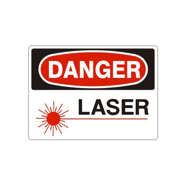 Danger: Laser  With Laser Picto, Plastic (.040), 7X10