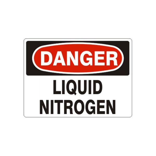 Danger: Liquid Nitrogen, Plastic (.040), 7X10