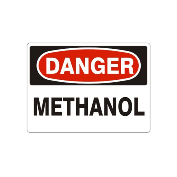 Danger: Methanol, Plastic (.040), 7X10