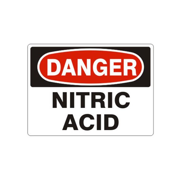 Danger: Nitric Acid, Plastic (.040), 7X10