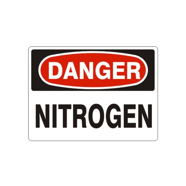 Danger: Nitrogen, Plastic (.040), 10X14