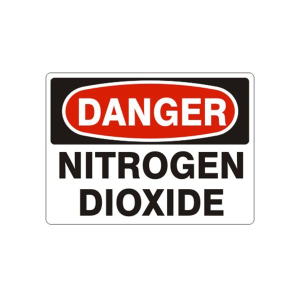 Danger: Nitrogen Dioxide sign, Adhesive Vinyl, 7X10