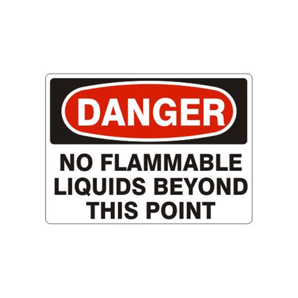 Danger: No Flammable Liquids Beyond This Point, Plastic (.040), 10X14