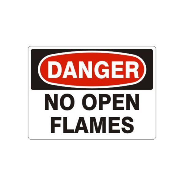 Danger: No Open Flames, Plastic (.040), 7X10