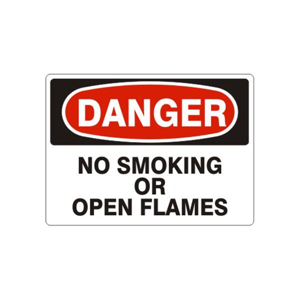 Danger: No Smoking Or Open Flames, Plastic (.040), 7X10