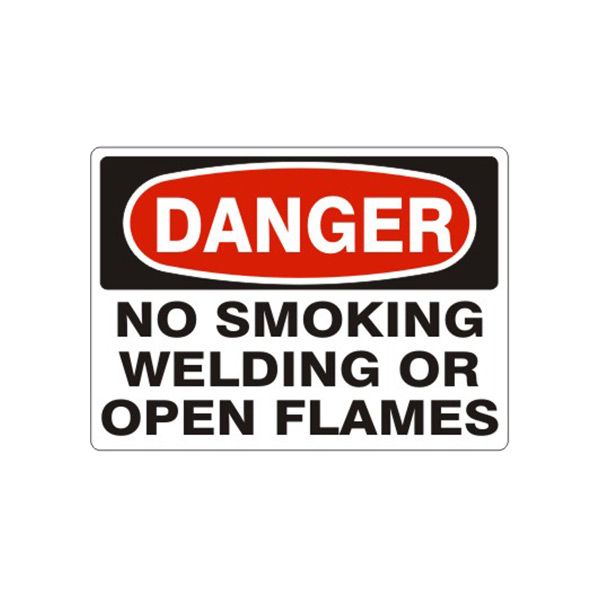 Danger: No Smoking Welding Or Open Flames, Plastic (.040), 7X10