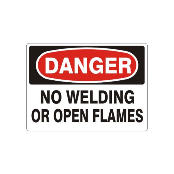 Danger: No Welding Or Open Flames, Plastic (.040), 14X20