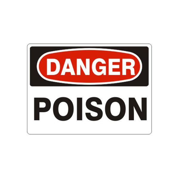 Danger: Poison, Plastic (.040), 10X14