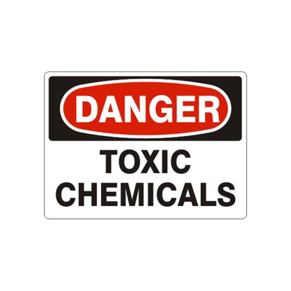 Danger: Toxic Chemicals, Plastic (.040), 14X20