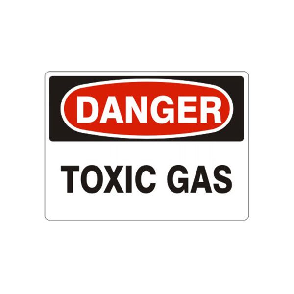 Danger: Toxic Gas sign, Adhesive Vinyl, 7X10