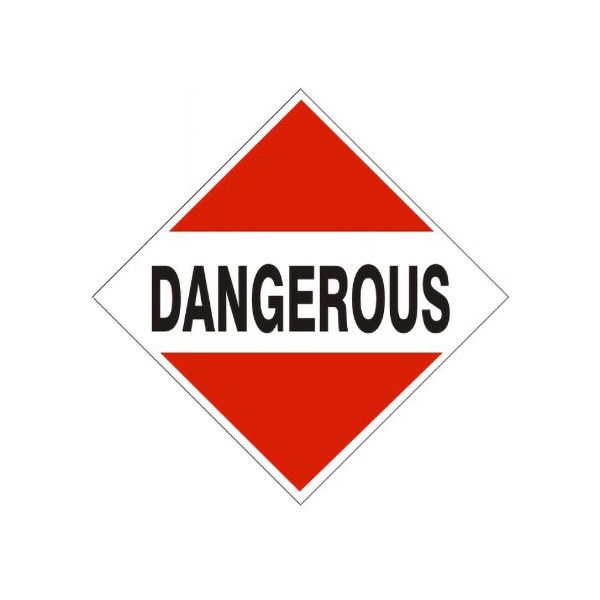 Dangerous Red Triangle - Class 9 Placard, Magnetic, 10.75