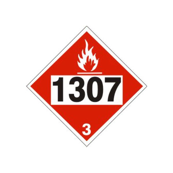 1307 Xylenes - Class 3 Placard, Cardstock, 10.75
