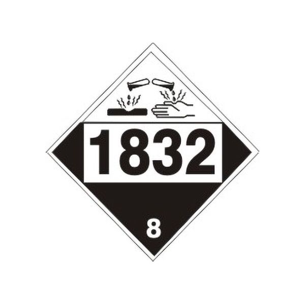 1832 Sulfuric Acid - Class 8 Placard, Cardstock, 10.75