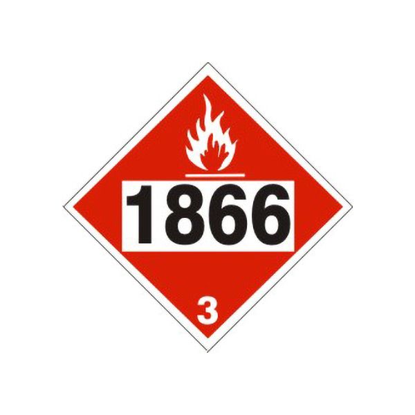 1866 Resin Solution - Class 3 Placard, Magnetic, 10.75