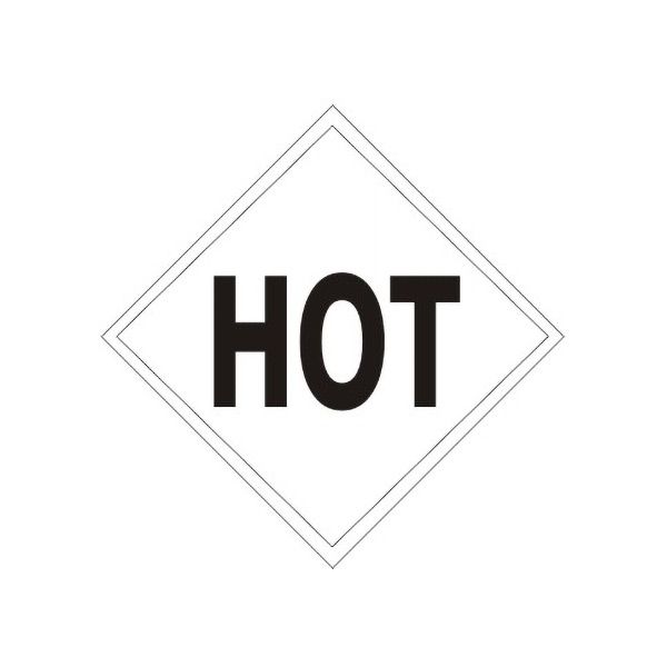Hot - Class 9 Placard, Magnetic, 10.75
