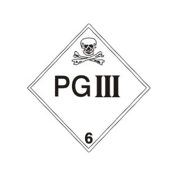 Pg Iii - Class 6 Placard, Rigid Vinyl, 10.75