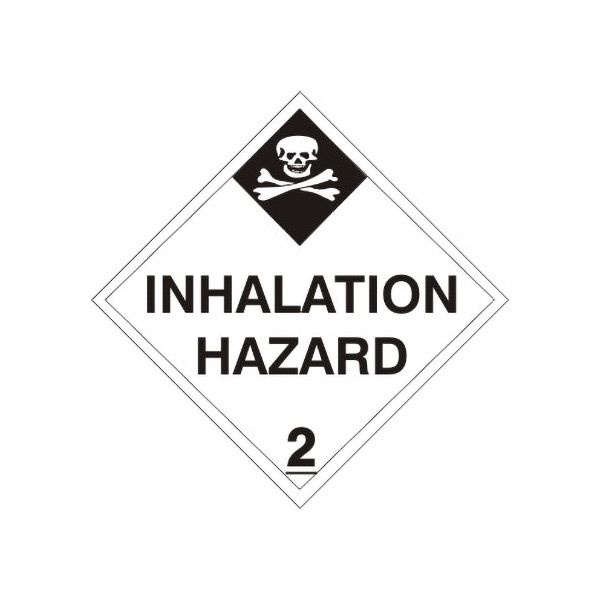 Inhalation Hazard - Class 2 Dot Placard, Magnetic, 10.75