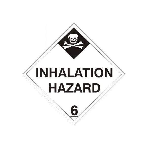 Inhalation Hazard - Class 6 Placard, Magnetic, 10.75