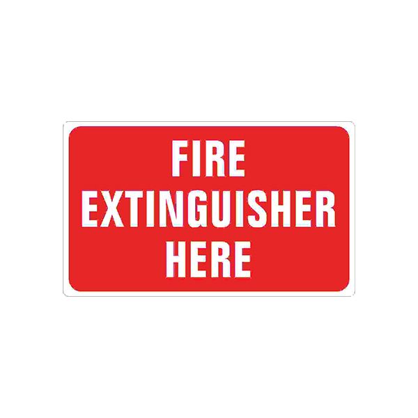 Fire Extinguisher Here, Plastic (.040), 7X10