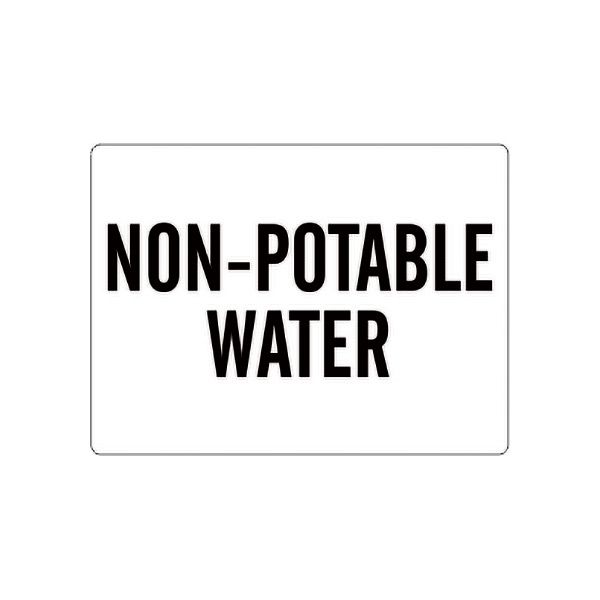 Non-Potable Water sign, Adhesive Vinyl, 7X10